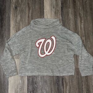 Washington Nationals Unique Gray Knit Sweater - Size Medium